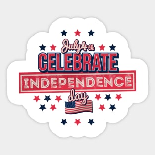 happy 4th of July independence day Sticker